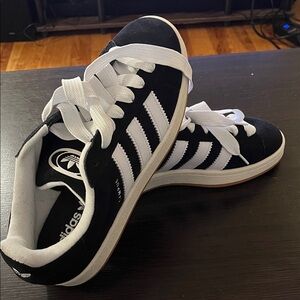 Adidas Classic Black and White Striped Sneakers